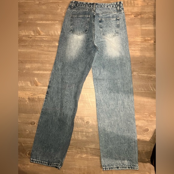 Two-tone High waisted jeans - Picture 2 of 3